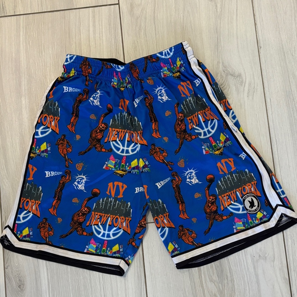New York Themed Kids Shorts - Blue